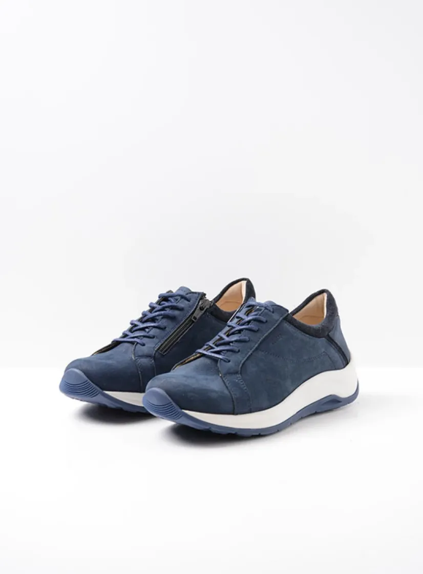 Wolky Milton - jeans nubuck<DAMES Lage Veterschoenen|Wandelschoenen