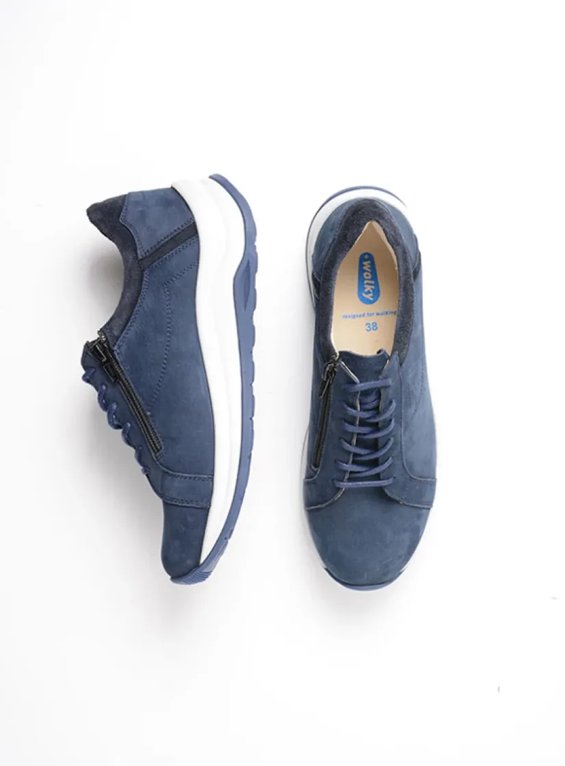 Wolky Milton - jeans nubuck<DAMES Lage Veterschoenen|Wandelschoenen