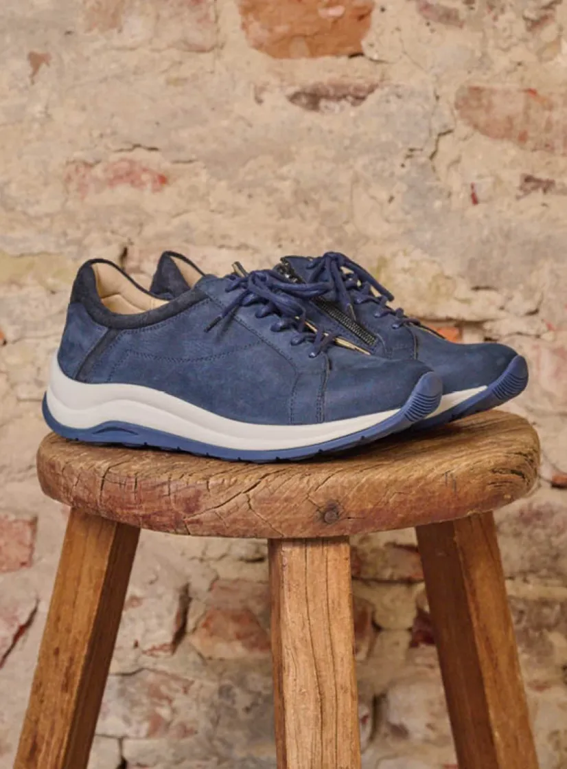 Wolky Milton - jeans nubuck<DAMES Lage Veterschoenen|Wandelschoenen