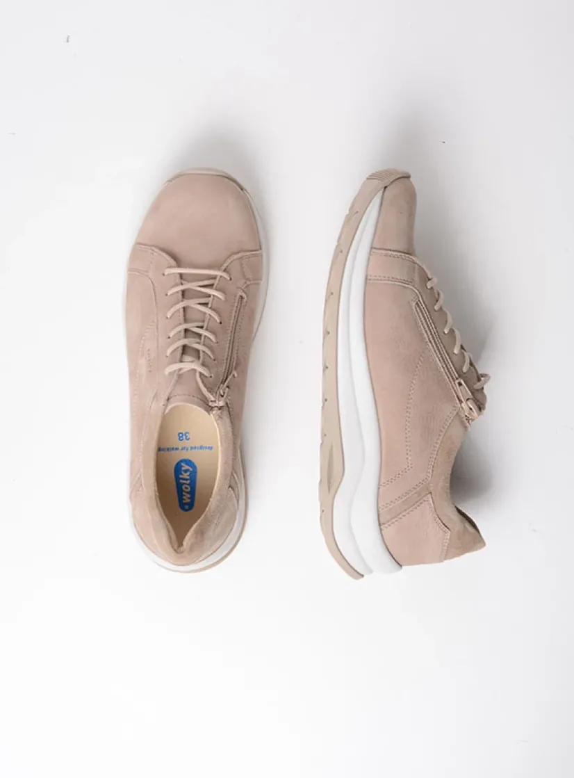 Wolky Milton - safari nubuck<DAMES Lage Veterschoenen|Wandelschoenen