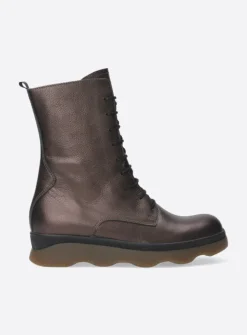 Wolky Mito - brons leer<DAMES Veterlaarzen|Herfst/Winter