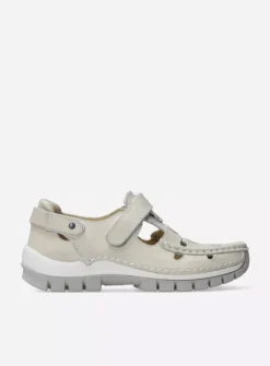 Wolky Move - gebroken wit nubuck<DAMES Bandschoenen