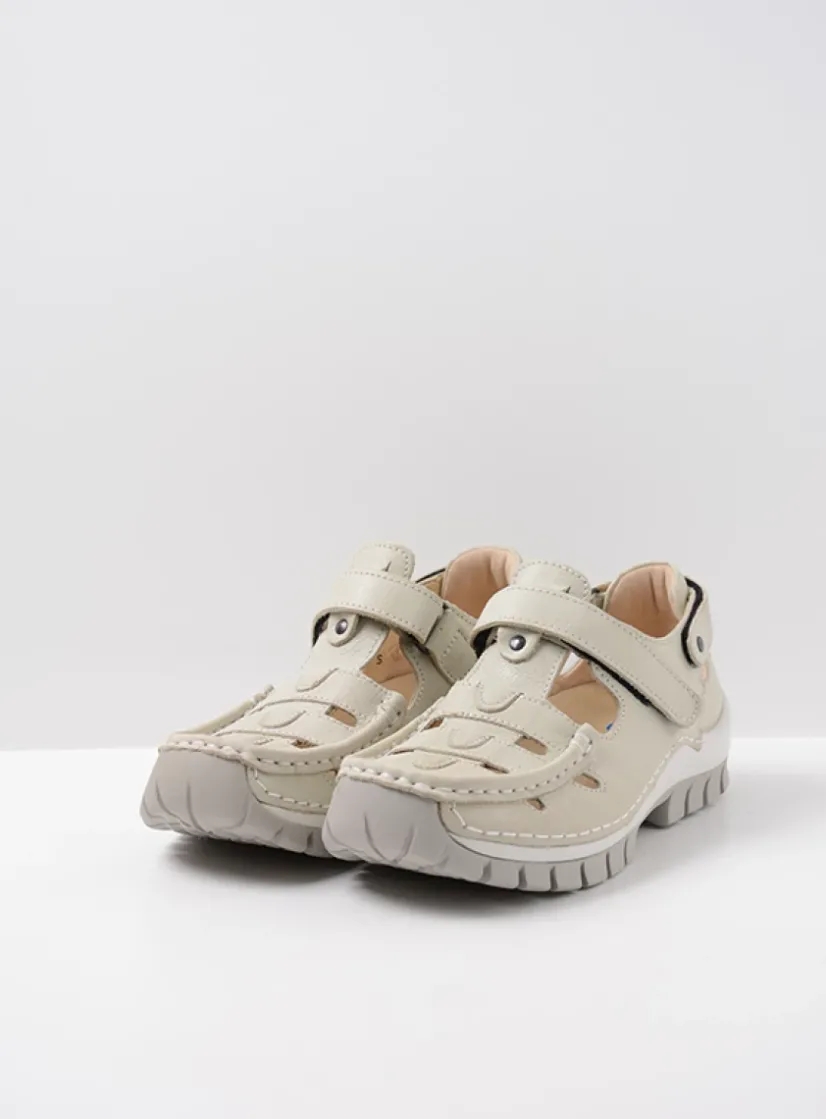 Wolky Move - offwhite leer<DAMES Bandschoenen