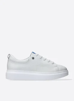 Wolky Move it - wit leer<DAMES Lage Veterschoenen|Sneakers