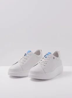 Wolky Move it HV - wit leer<DAMES Lage Veterschoenen|Herfst/Winter