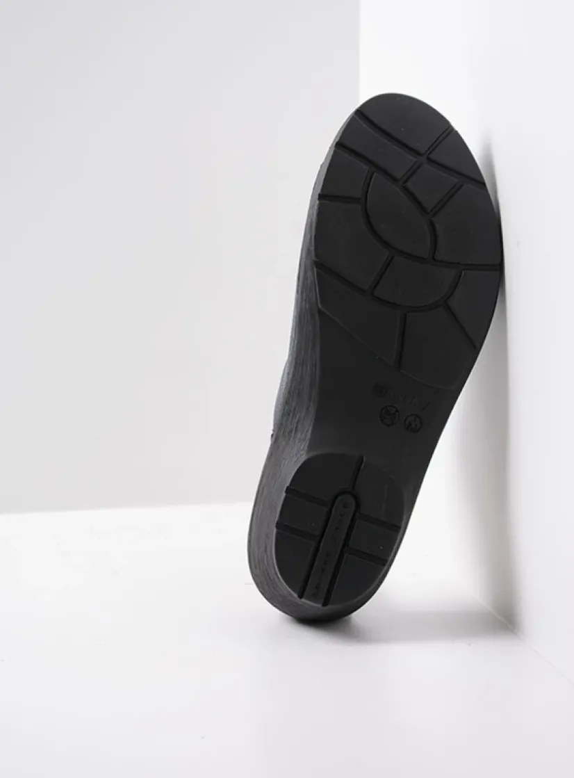Wolky Multi Clog - blauw leer<DAMES Klompen|Herfst/Winter