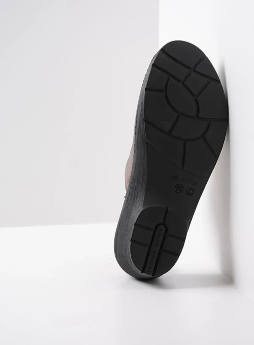 Wolky Multi Clog - brons leer<DAMES Klompen|Herfst/Winter