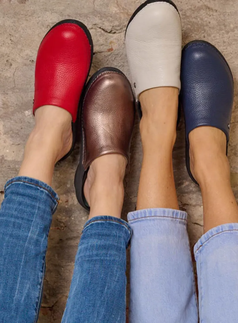 Wolky Multi Clog - creme wit leer<DAMES Klompen|Herfst/Winter