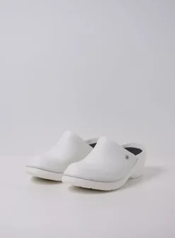 Wolky Multi Clog - wit leer<DAMES Klompen|Herfst/Winter