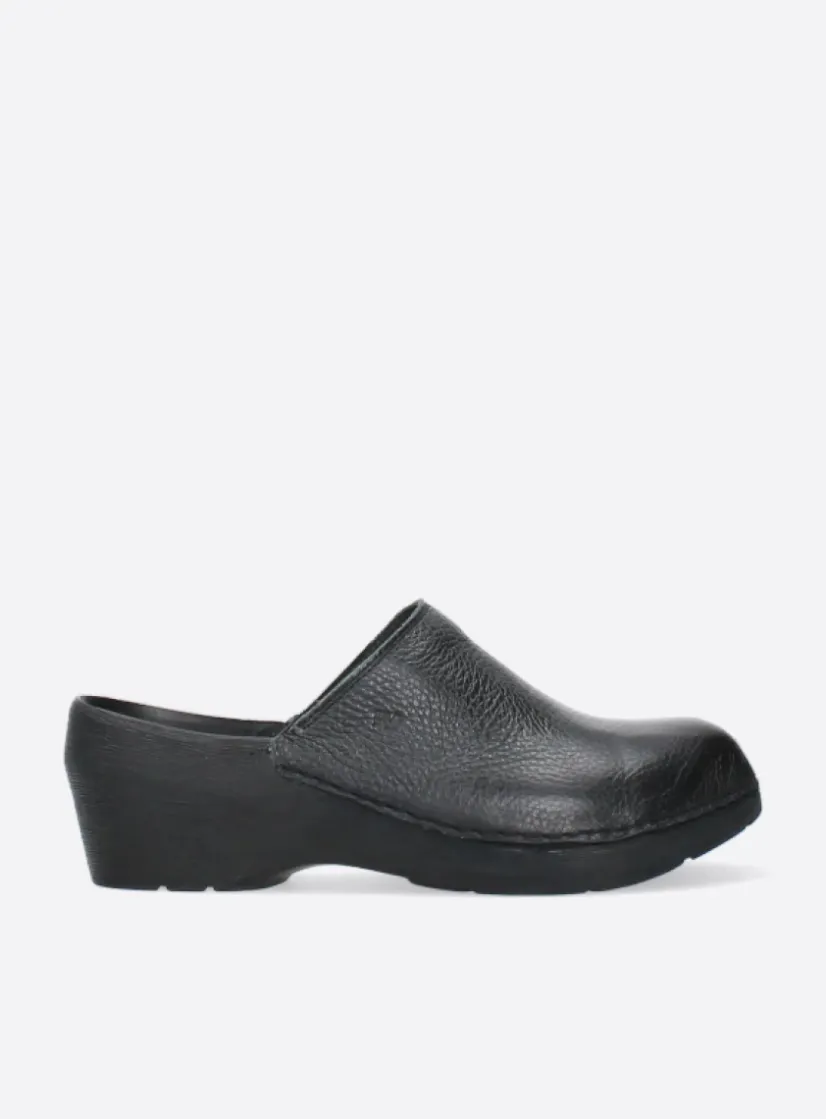 Wolky Multi Clog - zwart leer<DAMES Klompen|Herfst/Winter