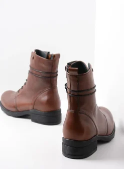 Wolky Murray HV - cognac leer<DAMES Herfst/Winter|Biker Boots