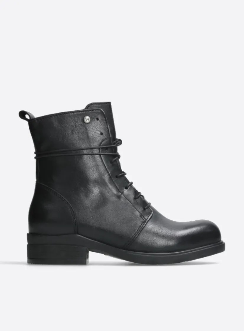 Wolky Murray HV - zwart leer<DAMES Herfst/Winter|Biker Boots