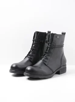 Wolky Murray HV - zwart leer<DAMES Herfst/Winter|Biker Boots