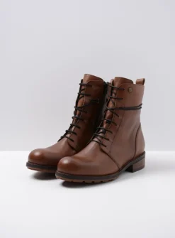 Wolky Murray XW - cognac leer<DAMES Veterlaarzen|Herfst/Winter