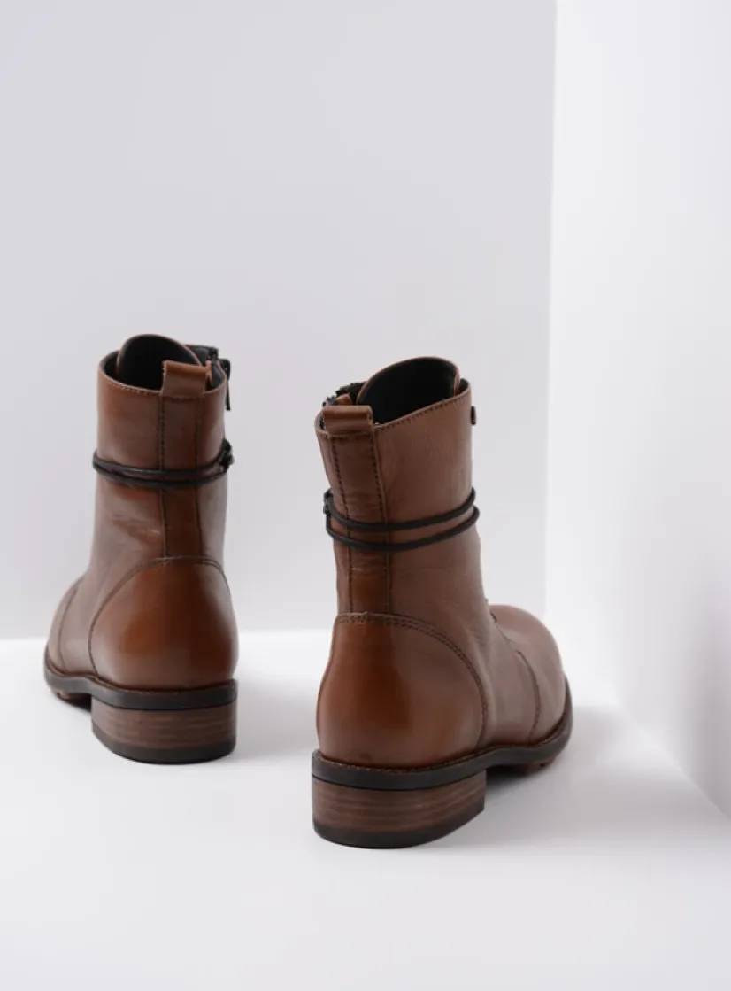 Wolky Murray XW - cognac leer<DAMES Veterlaarzen|Herfst/Winter
