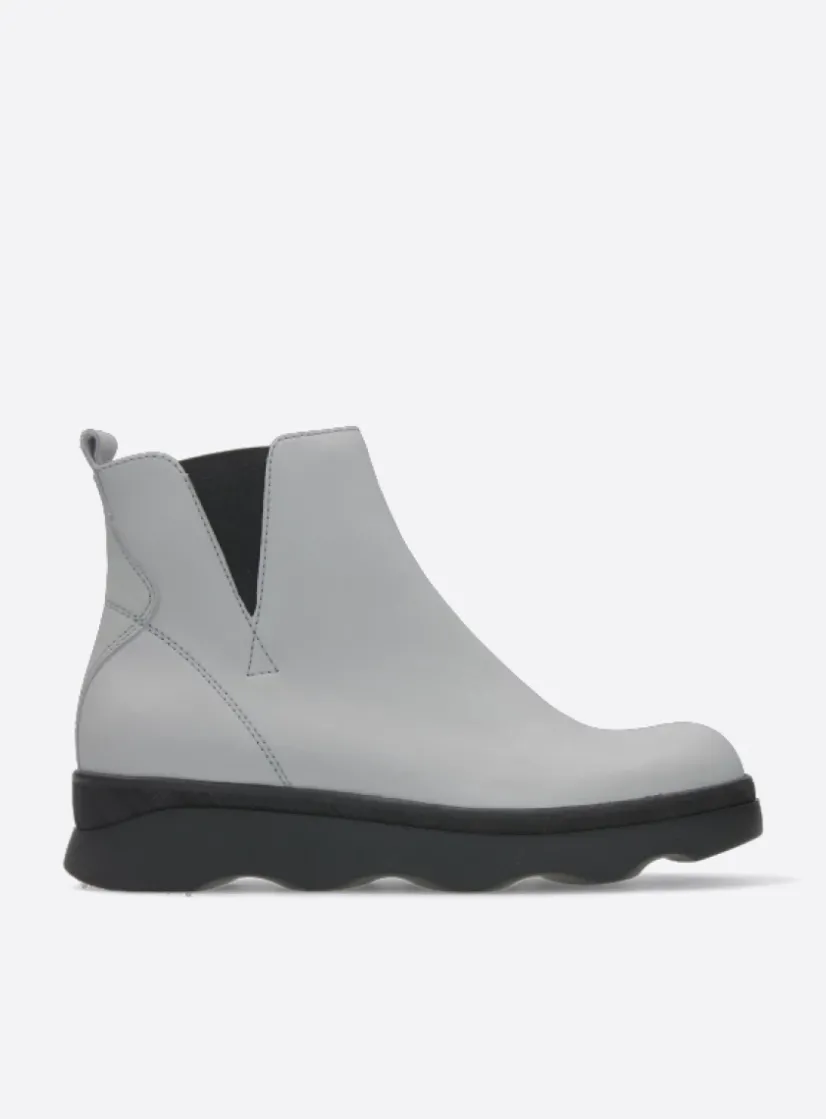 Wolky Nigata - winterwit leer<DAMES Herfst/Winter|Enkellaarsjes