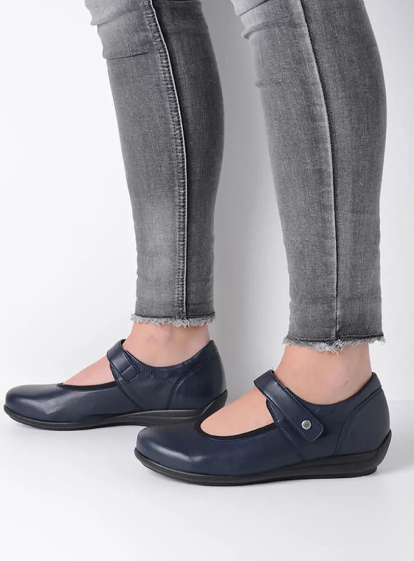 Wolky Noble F2F - blauw biocare<DAMES Herfst/Winter|Bandschoenen
