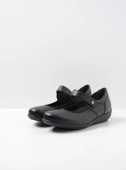 Wolky Noble F2F - zwart biocare<DAMES Herfst/Winter|Bandschoenen