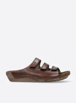 Wolky Nomad - cognac geolied leer<DAMES Slippers