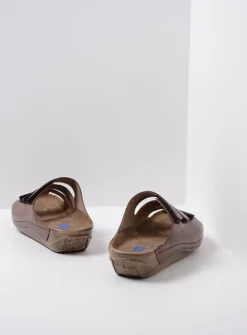 Wolky Nomad - cognac geolied leer<DAMES Slippers