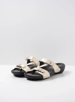Wolky O'Connor - goud leer<DAMES Slippers