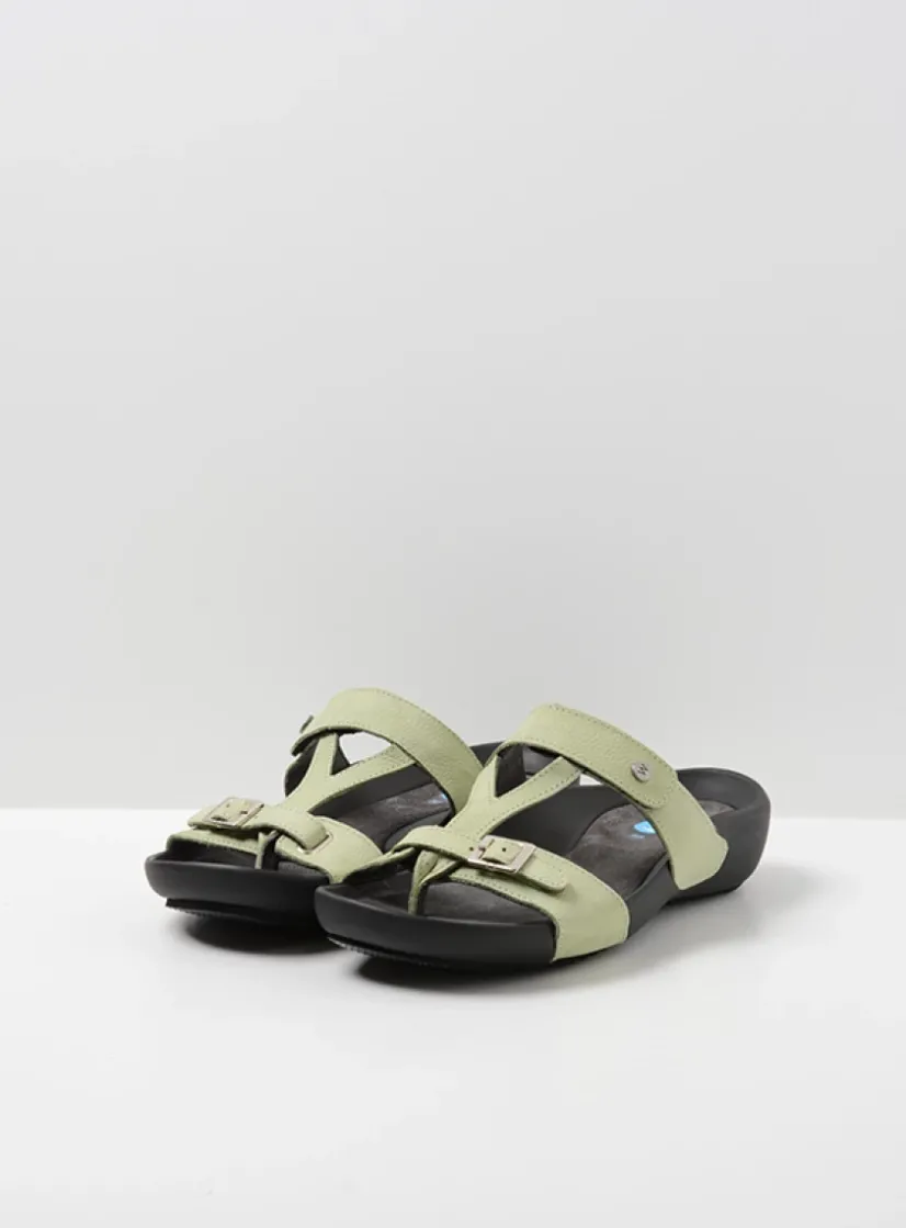 Wolky O'Connor - lichtgroen nubuck<DAMES Slippers