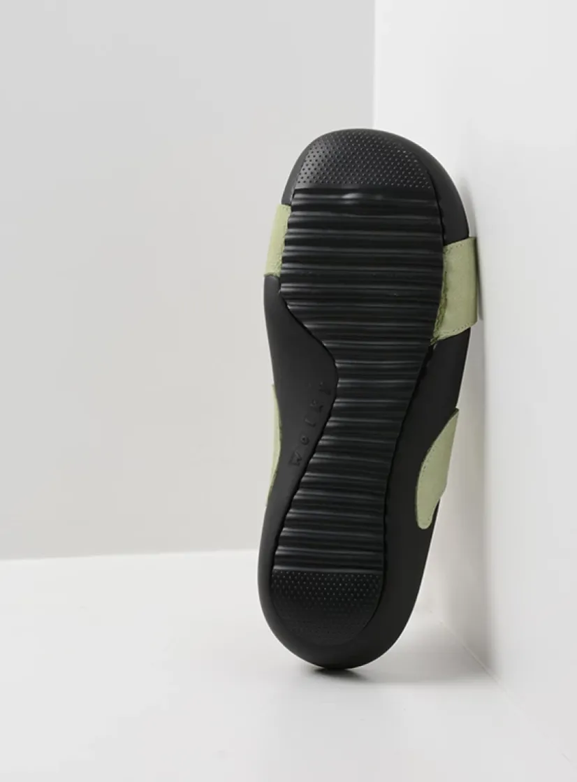 Wolky O'Connor - lichtgroen nubuck<DAMES Slippers