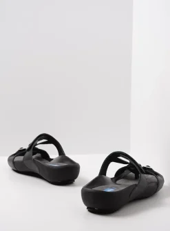 Wolky O'Connor - zwart leer<DAMES Slippers