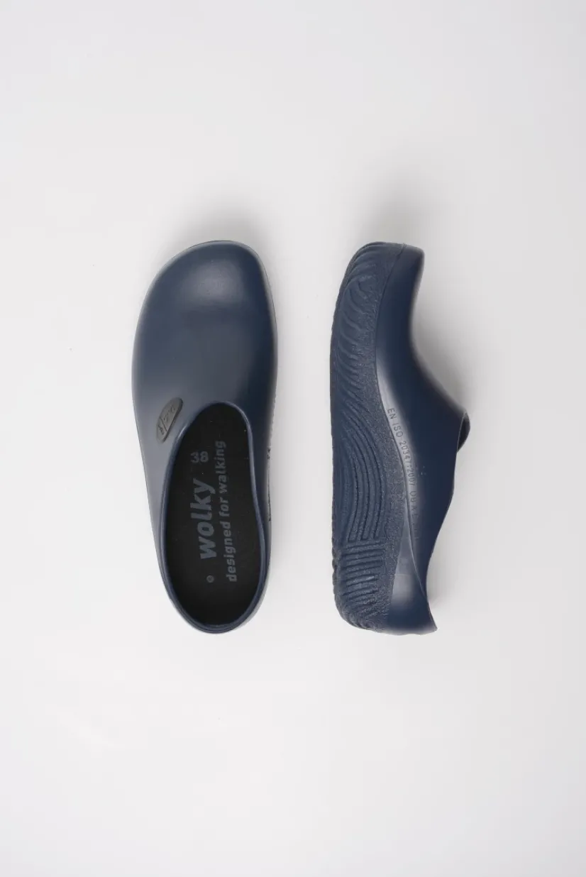 Wolky OK Clog-Klomp - donkerblauw PU<DAMES Klompen