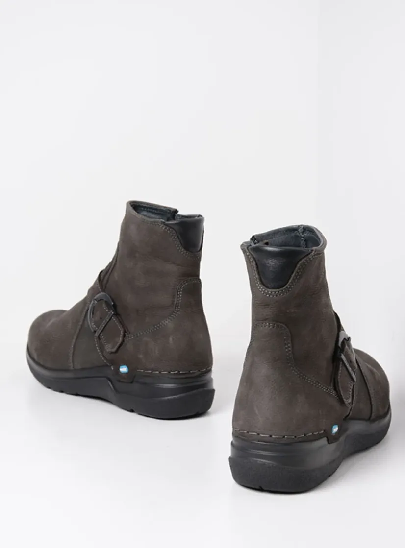 Wolky Okay - asfalt nubuck<DAMES Wandelschoenen|Herfst/Winter