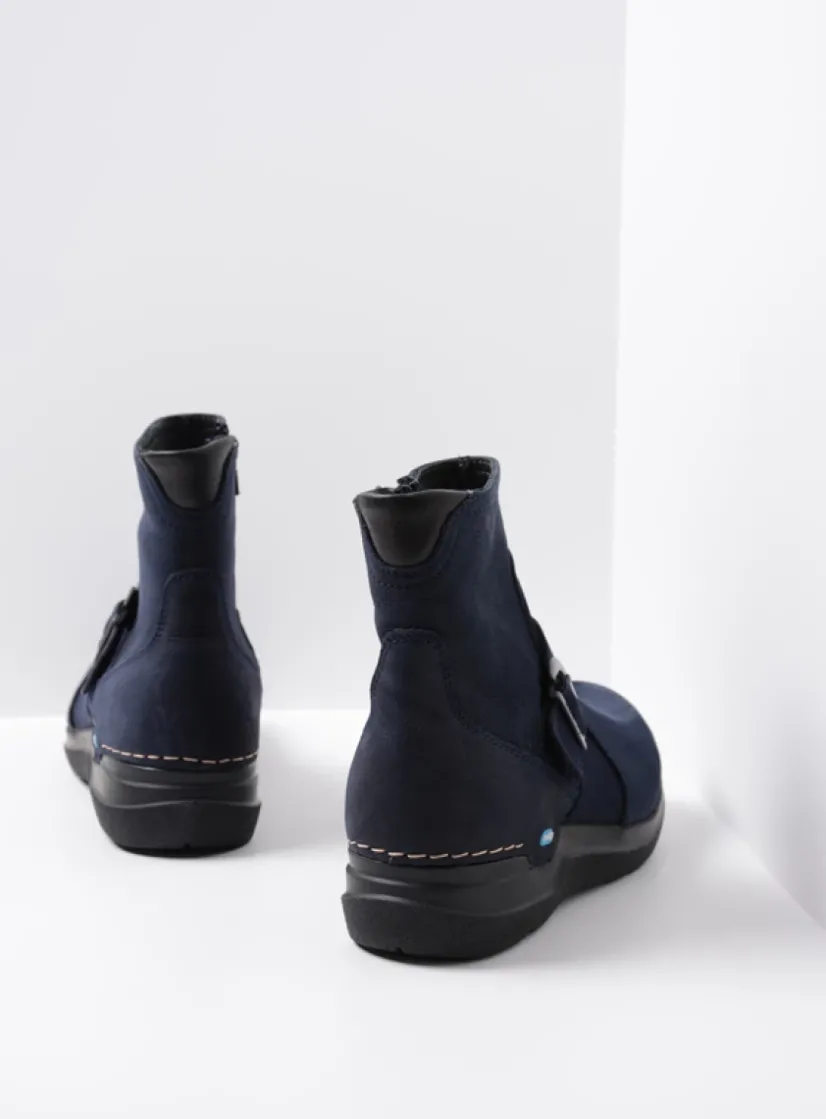 Wolky Okay - blauw nubuck<DAMES Wandelschoenen|Herfst/Winter