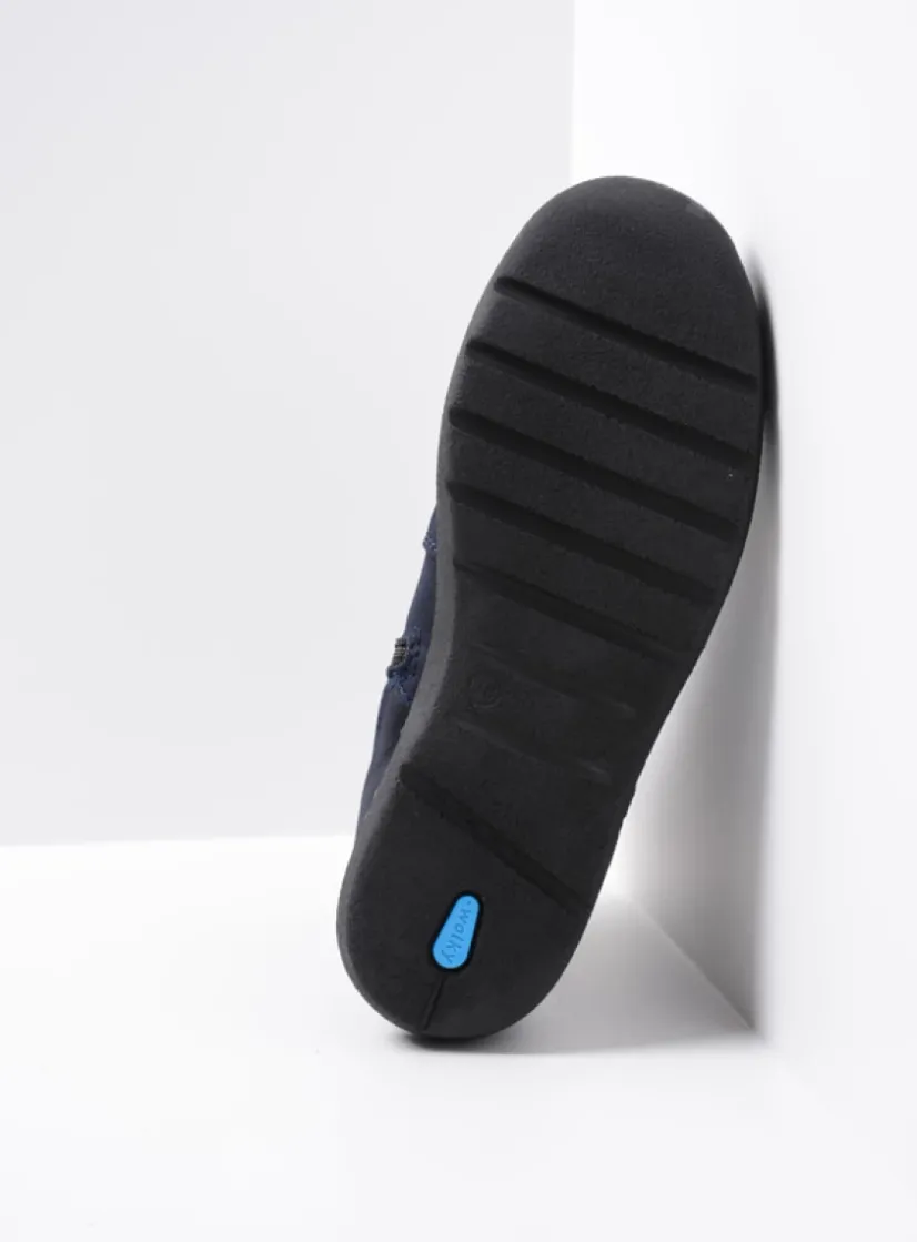 Wolky Okay - blauw nubuck<DAMES Wandelschoenen|Herfst/Winter