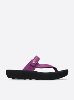 Wolky Peace - fuchsia leer<DAMES Slippers