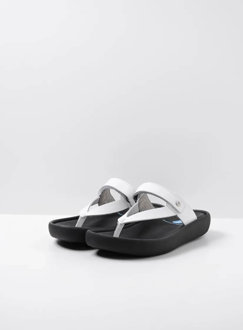 Wolky Peace - wit leer<DAMES Slippers