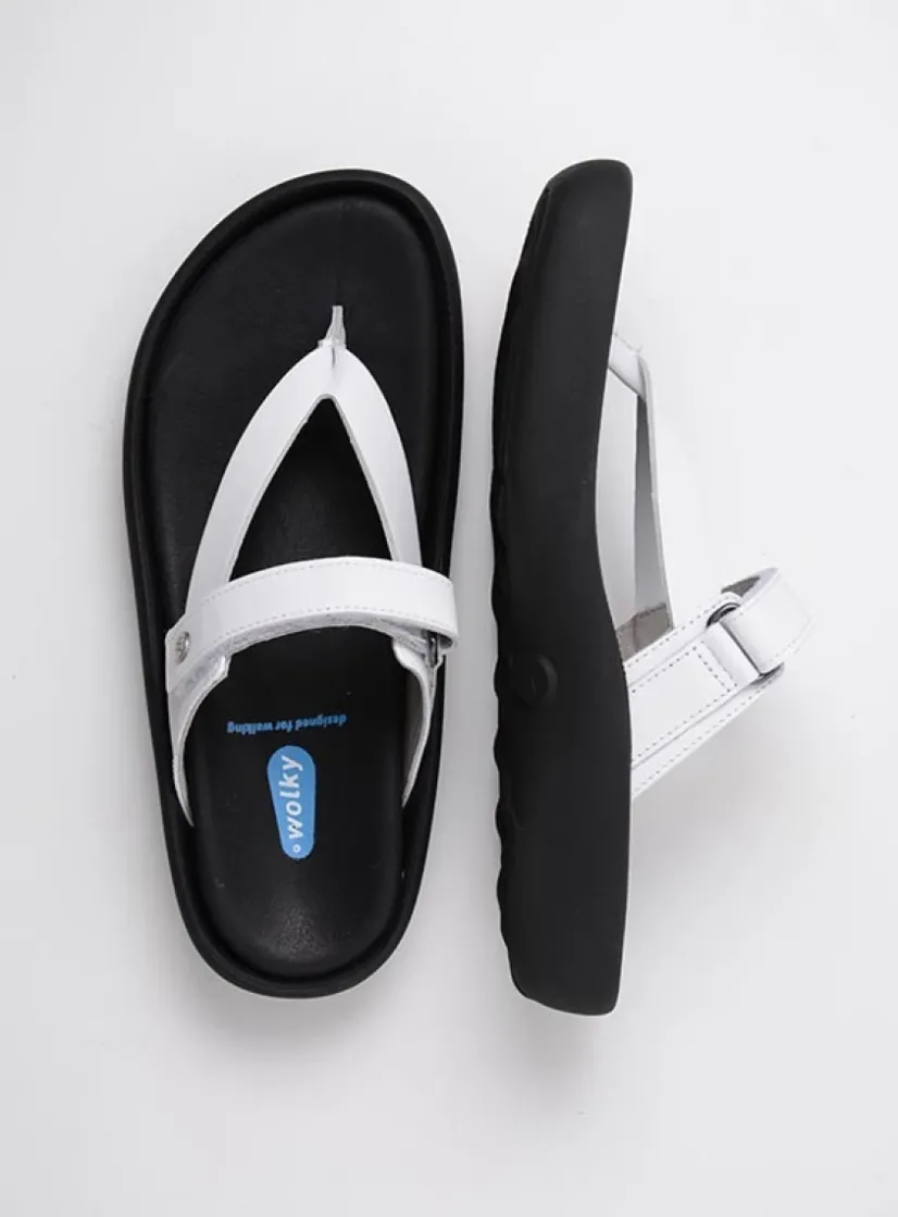 Wolky Peace - wit leer<DAMES Slippers