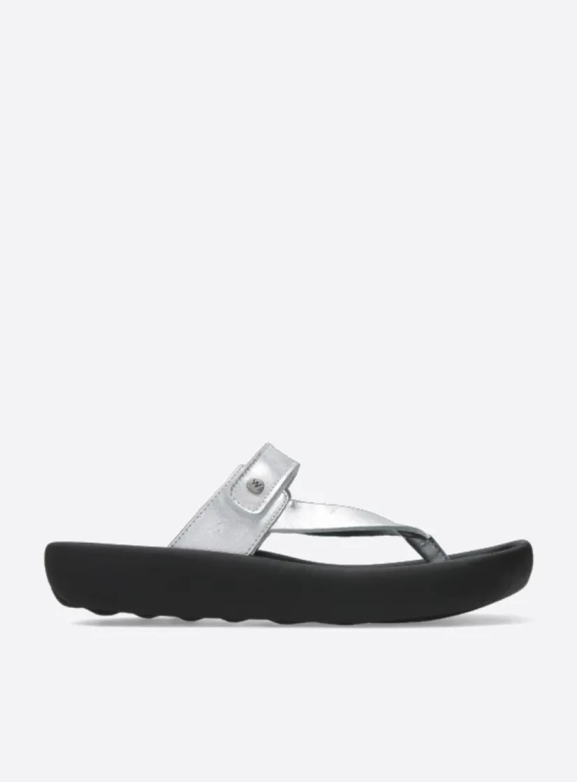 Wolky Peace - zilver leer<DAMES Slippers