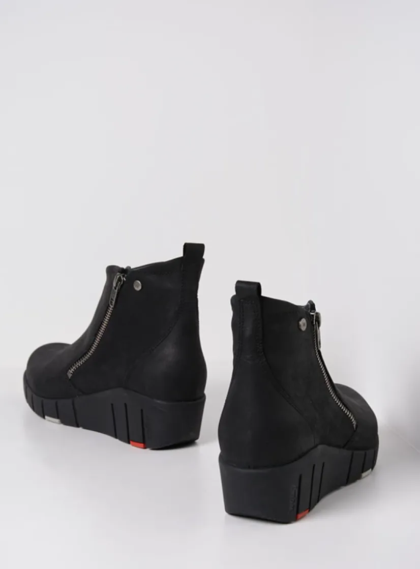 Wolky Phoenix HV - zwart nubuck<DAMES Herfst/Winter|Enkellaarsjes