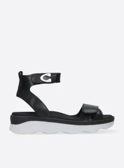 Wolky Plata - zwart/wit leer<DAMES Sandalen
