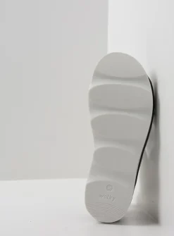 Wolky Plata - zwart/wit leer<DAMES Sandalen