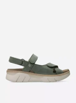 Wolky Rapid - saliegroen nubuck<DAMES Sneakers