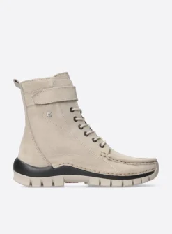 Wolky Reach - safari nubuck<DAMES Hoge Veterschoenen|Veterlaarzen