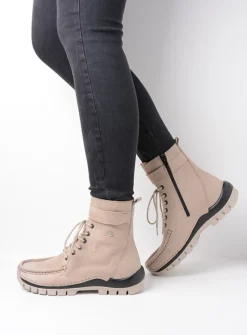 Wolky Reach - safari nubuck<DAMES Hoge Veterschoenen|Veterlaarzen