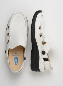 Wolky Roll Multi - wit leer<DAMES Slippers|Klompen