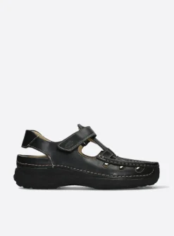 Wolky Roll Sandal Men - zwart leer<Heren Comfortschoenen Heren|Sandalen Voor Heren