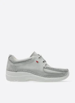 Wolky Roll Shoe - lichtgrijs nubuck<DAMES Lage Veterschoenen