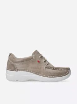 Wolky Roll Shoe - safari effectleer<DAMES Lage Veterschoenen