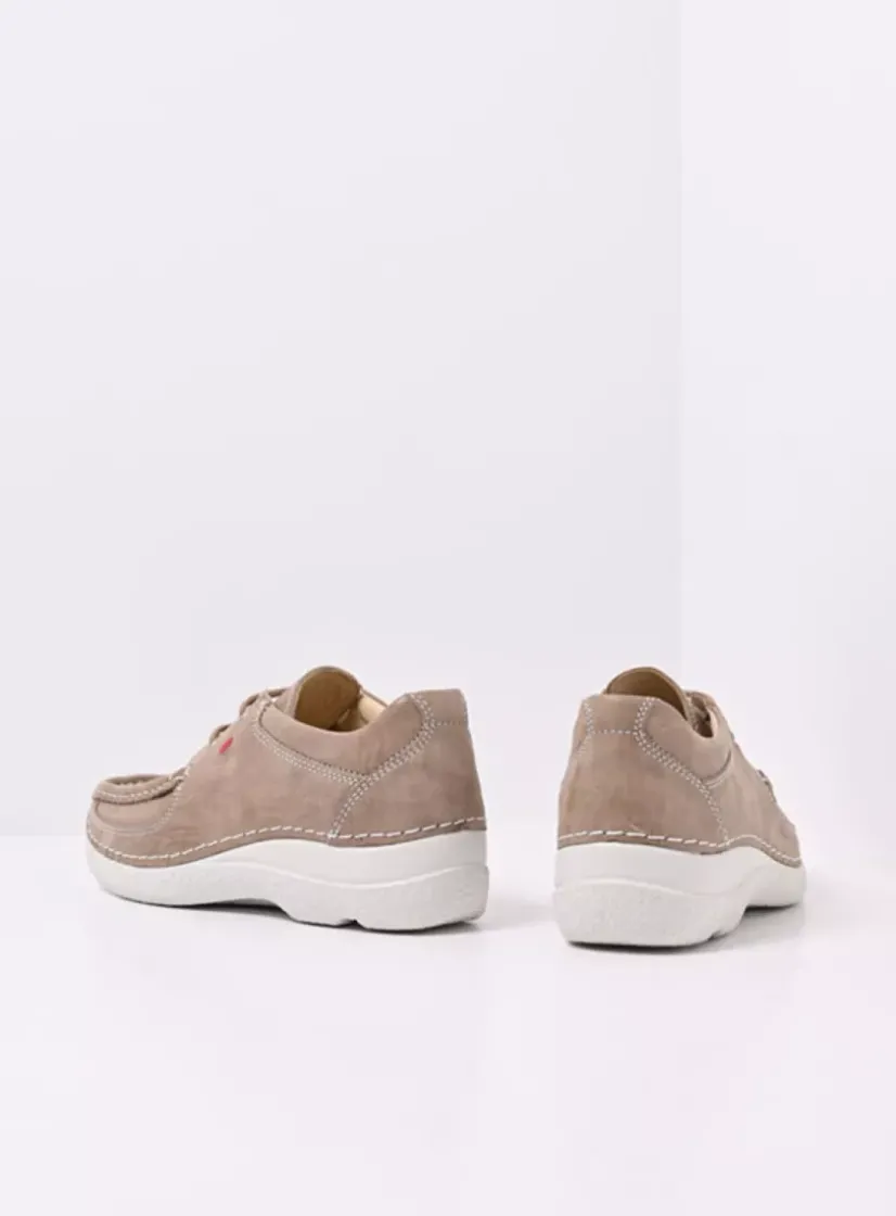 Wolky Roll Shoe - safari effectleer<DAMES Lage Veterschoenen