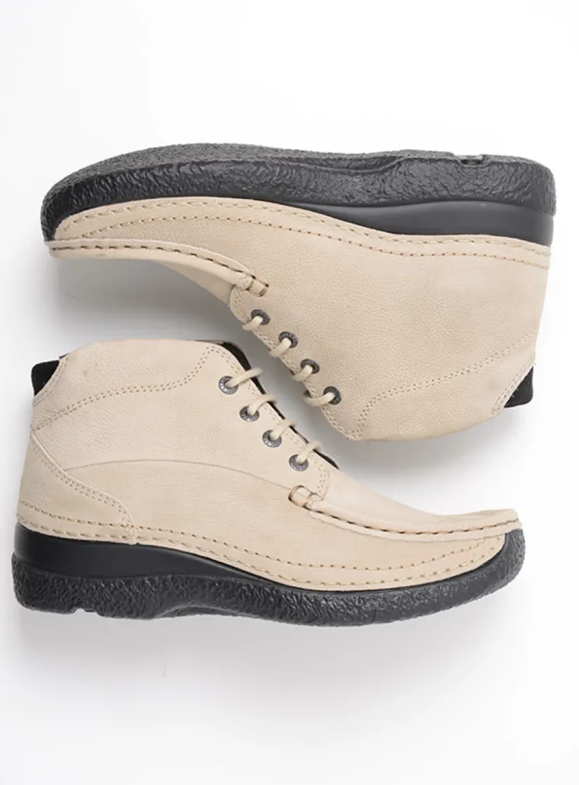 Wolky Roll Shoot - safari nubuck<DAMES Hoge Veterschoenen|Herfst/Winter