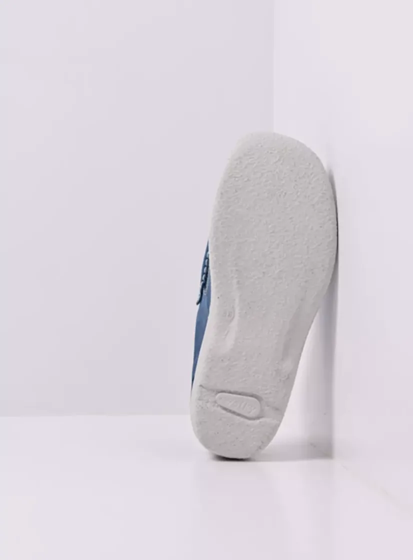 Wolky Roll Slide - blauw effectleer<DAMES Slippers|Klompen