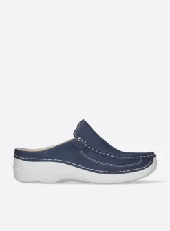 Wolky Roll Slide - denim nubuck<DAMES Slippers|Klompen